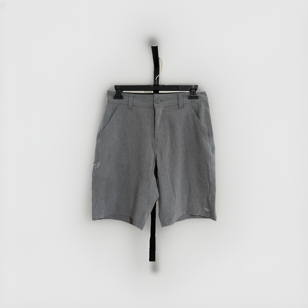 Psycho Tuna boys Performance Shorts GRAY 16 (28) Quick Dry 9" Inseam EUC P97